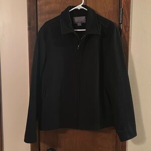 Old Navy black zip up winter wool coat - large